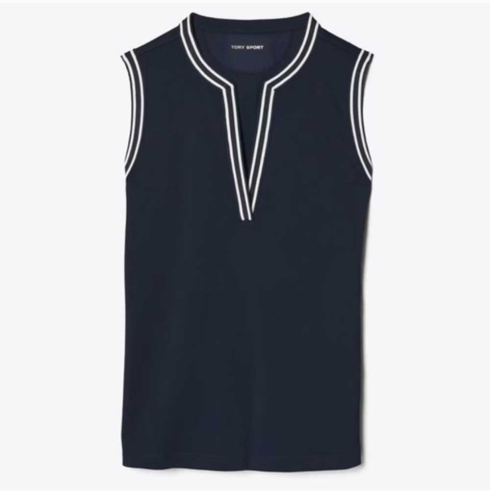 Tory Burch Tory Sport Dark Blue Sleeveless Tennis Top Medium